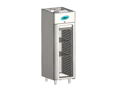 700 Литровый моноблочный вертикальный положительный холодильник с полками из стекла и самозакрывающейся дверцей