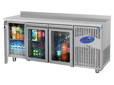 400 Litre Glass Door Counter Type Refrigerator