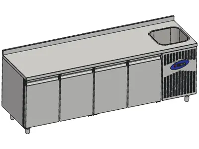 632 Litre Embedded Countertop Refrigerator