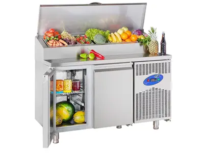 281-литровый холодильник для макияжа с рабочей столешницей