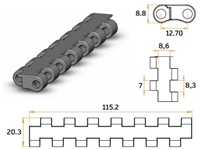 115,2 mm Modular Conveyor Belt - 0