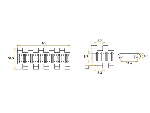 85 mm Modular Conveyor Belt