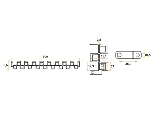 309 Mm Lockable Modular Conveyor Belt