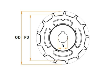 Pignon de convoyeur de 138 mm - 1