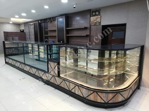 Pvc Kaplamalı Led Aydınlatmalı Kuru Ve Yaş Pasta Dolabı