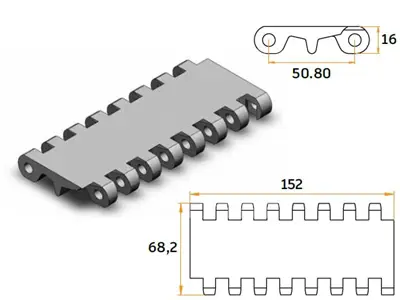 PMB 5080 C - 152.4 Modular Conveyor Belt
