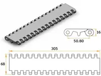 305 mm Modular Conveyor Belt
