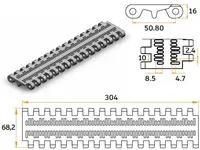 304 mm Modular Conveyor Belt