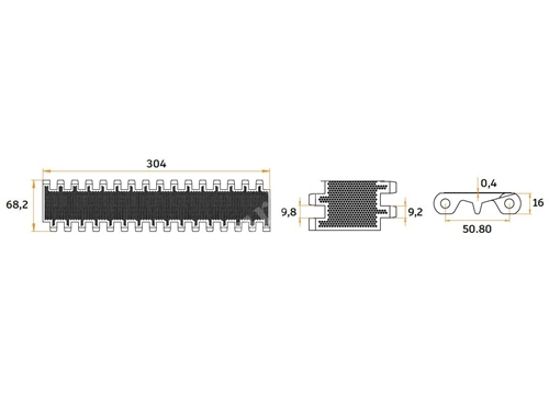 PMB 5080 CD - 304.8 Modular Conveyor Belt