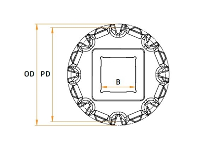 122,4 Mm Konveyör Dişlisi - 1