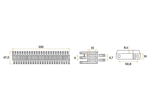 PMB 5081 R24 - 305 Modüler Konveyör Bandı