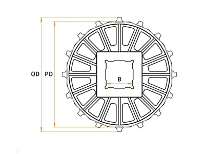 Pignon de convoyeur de 261,5 mm  - 1