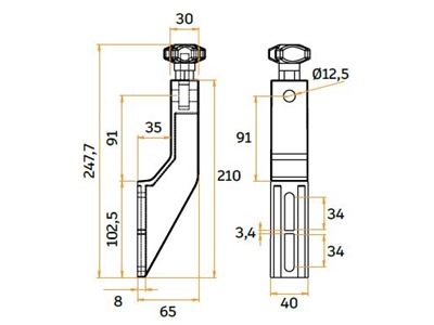 247,7x210 mm Förderkonsole - 1