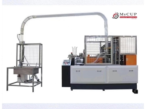 Machine automatique rapide de fabrication de gobelets en papier/carton 120 pcs/m...