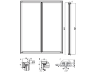 W54 Midi Hinged Glass Door Systems For Refrigerated Cabinet - 2