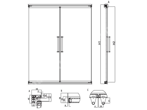 P-Max Glass Door Systems For Refrigerated Cabinet