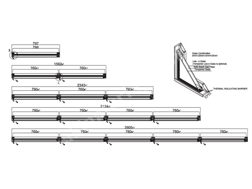 G36 Hinged Glass Door Systems For Cold Room & Cabinet