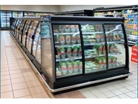 W50 Curved Sliding Glass Door Systems For Refrigerated Cabinet - 0