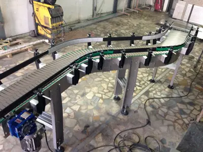 Speed-Adjustable Sensor PVC Rubber Belt Conveyor