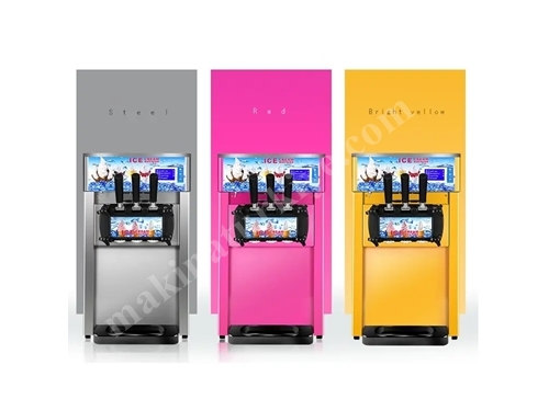 110-120 Volt Üç Kollu Set Üstü Soft Dondurma Dolum Makinesi