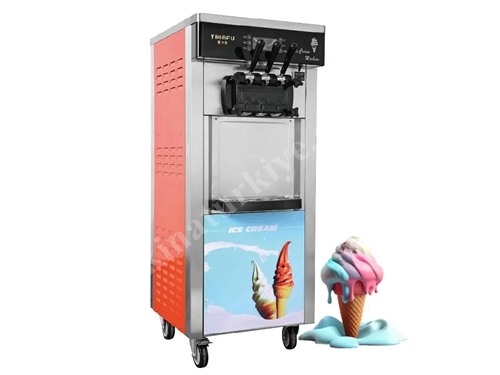 110-120 Volt Üç Kollu Set Üstü Soft Dondurma Dolum Makinesi