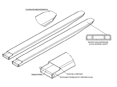Forklift Çatal Uzatma Kılıfı/Bıçağı - 8