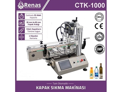 CTK-1000 Masaüstü Tam Otomatik Vidalı Kapak Kapatma Makinası