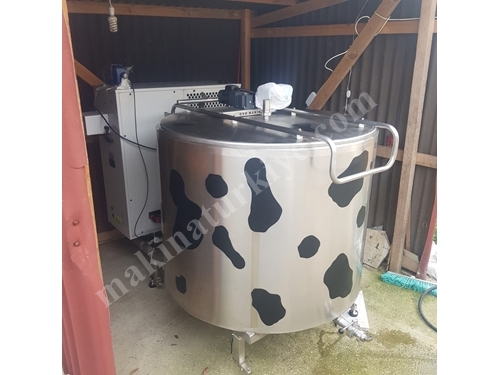 Paslanmaz 1000 Litre Süt Soğutma Tankı