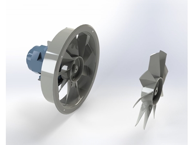 Ventilateur d'extraction axial de 315 mm de largeur - 0