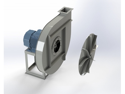 ⌀406mm Hava Girişli Orta Basınçlı Salyangoz Fan - 0
