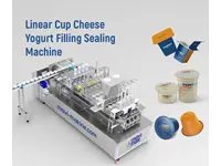10000 Adet / Saat Doğrusal Kap Peynir Yoğurt Dolum Makinası
