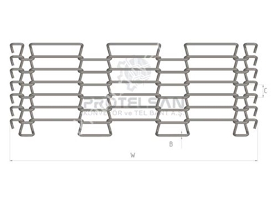 Spring Piano Type Wire Conveyor Belt - 0