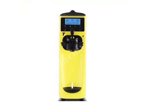 Einzelnarmige Digitale 6-Liter-Gelbe Eismaschine mit Zylinder