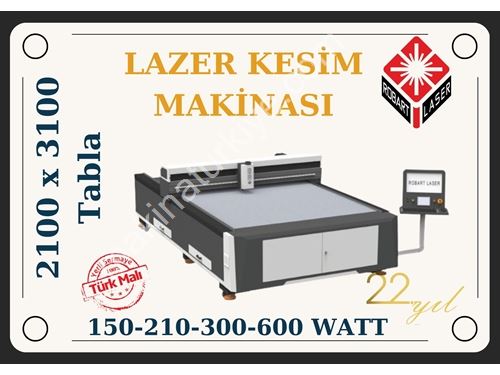 2100x3100mm 300 Watt Pleksi MDF Lazer Kesim Makinası