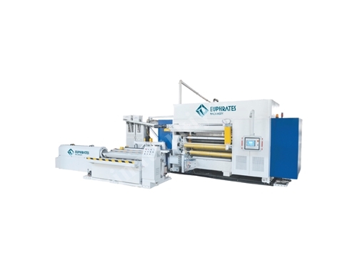 Machine de production de film étirable PVC à bobine double (1800 mm) de 350 kg/heure