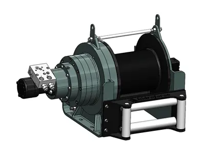 15000 Kg / 15 Ton Hydraulic Towing and Recovery Winch with Rope Drum