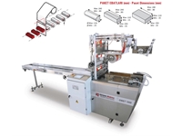 OWET 1000 Überwickelungsmaschine mit Umschlagtyp-Verpackung (Kekse, Reiskekse, Waffeln, Seifen, etc.) - 1