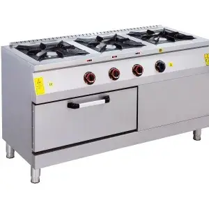 150X60 Cm Stainless Steel 3-Burner Gas Range Oven