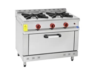 2+1 Stainless Steel Gas Range Oven with 2-Burner Cooktop - 0