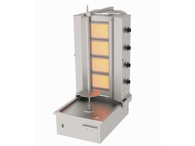 Bottom Motorized 4-Eye Gas Rotary Stove - 0