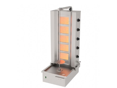 Unten motorisiertes 5-flammiges Gas-Dönermaschine - 0