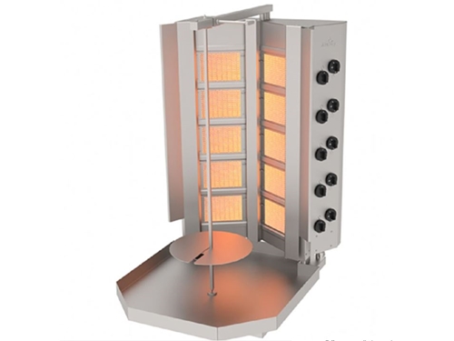 Стационарная газовая вертелная машина с десятью горелками типа V