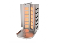 Стационарная газовая вертелная печь с двенадцатью горелками типа V