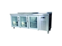 Tpg-73 Gd 3-Door Stainless Surface Countertop Refrigerator - 0