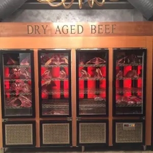 4 Row 230X75x215 cm Vertical Type 3 Tier Meat Drying and Aging Refrigerator - 0