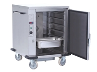 6-Row Stainless Banquet Cart with Tray - 0