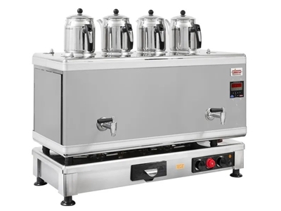Chaudière à thé numérique intelligente gaz-électrique en acier inoxydable 4-en-1 - 0