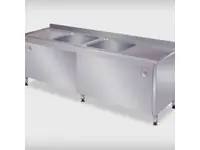 Stainless Double Bowl Worktop Washing Sink