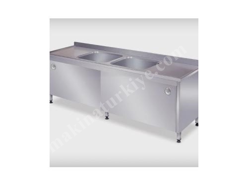 Stainless Double Bowl Worktop Washing Sink