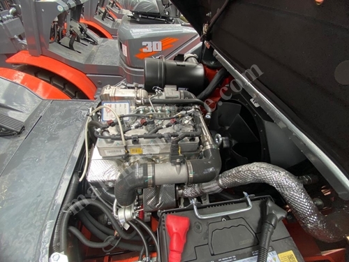 Chariot élévateur diesel à fourches triples de 4500 mm 3,0 et 3,5 tonnes
